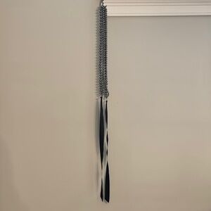 Black Pearl and Ribbon Chain Belt